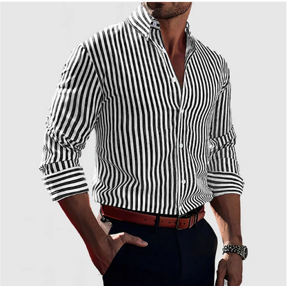 Men's Striped Button Down Shirt