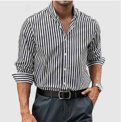 Men's Striped Button Down Shirt