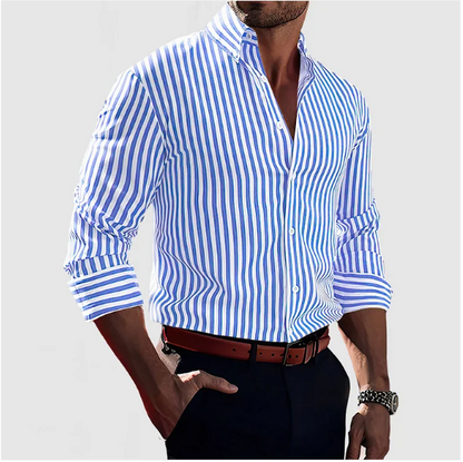 Men's Striped Button Down Shirt