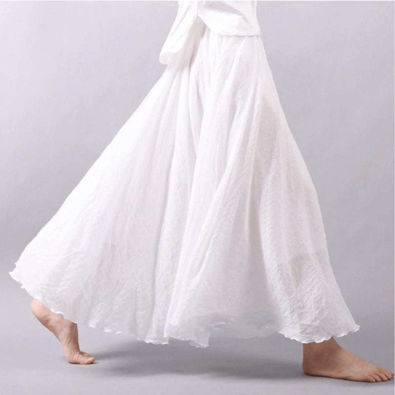 Women's Linen Maxi Skirt Bohemian Style
