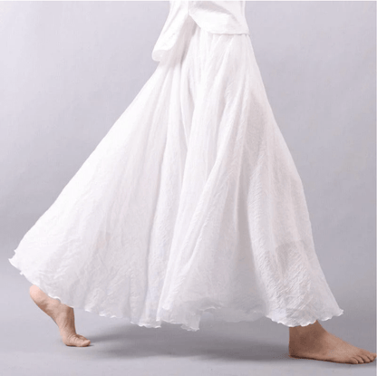 Women's Linen Maxi Skirt Bohemian Style