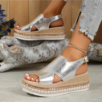 Elegant High Heel Slingback Sandals