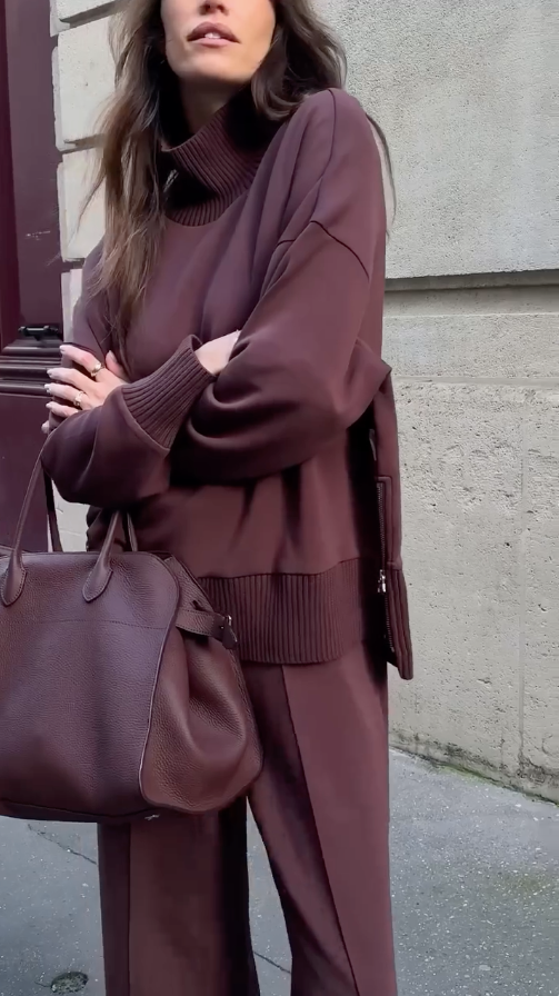 Women's Knit Turtle Neck Co-ord Set