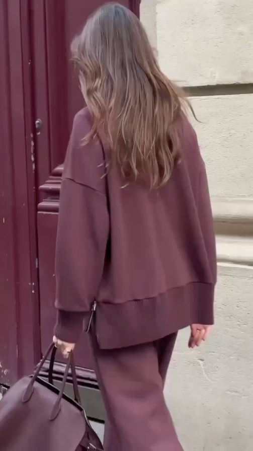 Women's Long Sleeve Loose Fit Outfit Set