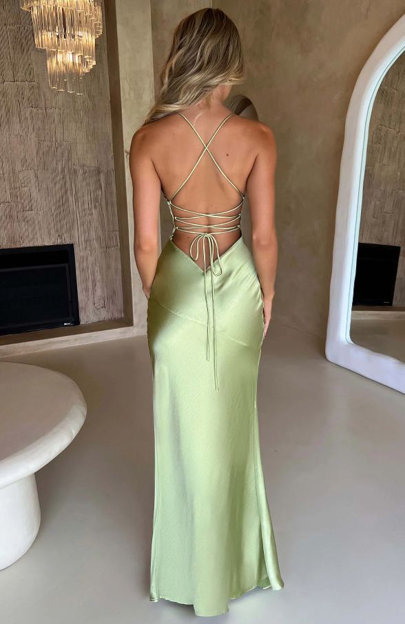 Women's Elegant Maxi Dress Thigh-High Slit