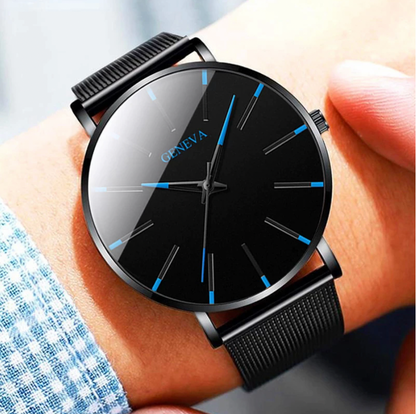 Men's Minimalist Watch Sustainable Leather Strap