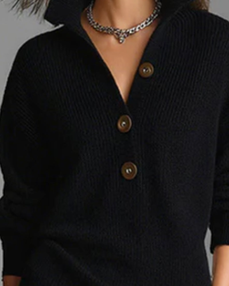 Classic Crew Neck Knit Dress