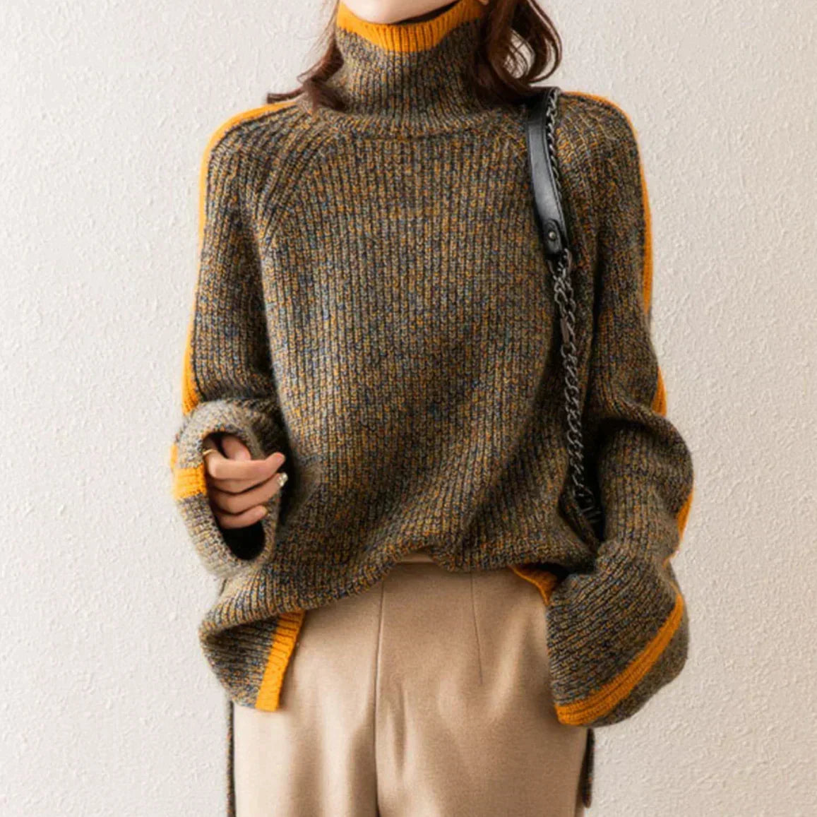 Women's Turtleneck Sweater Comfortable - VibreMode