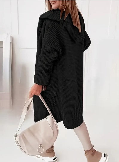 Women's Loose Hooded Cardigan Long Sleeve