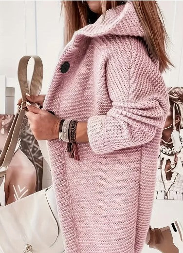 Women's Loose Hooded Cardigan Long Sleeve