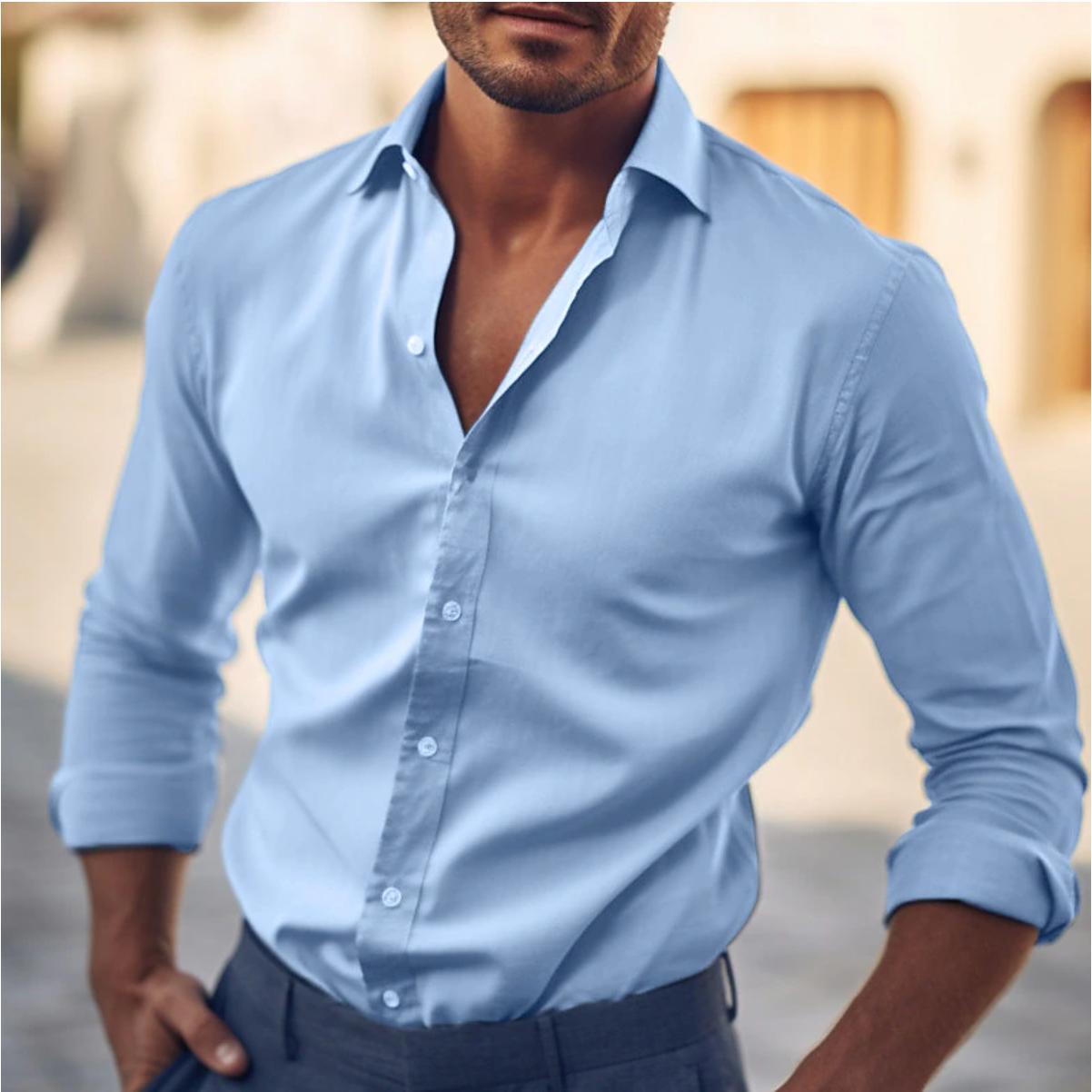 Men's Dress Shirt Cotton - VibreMode