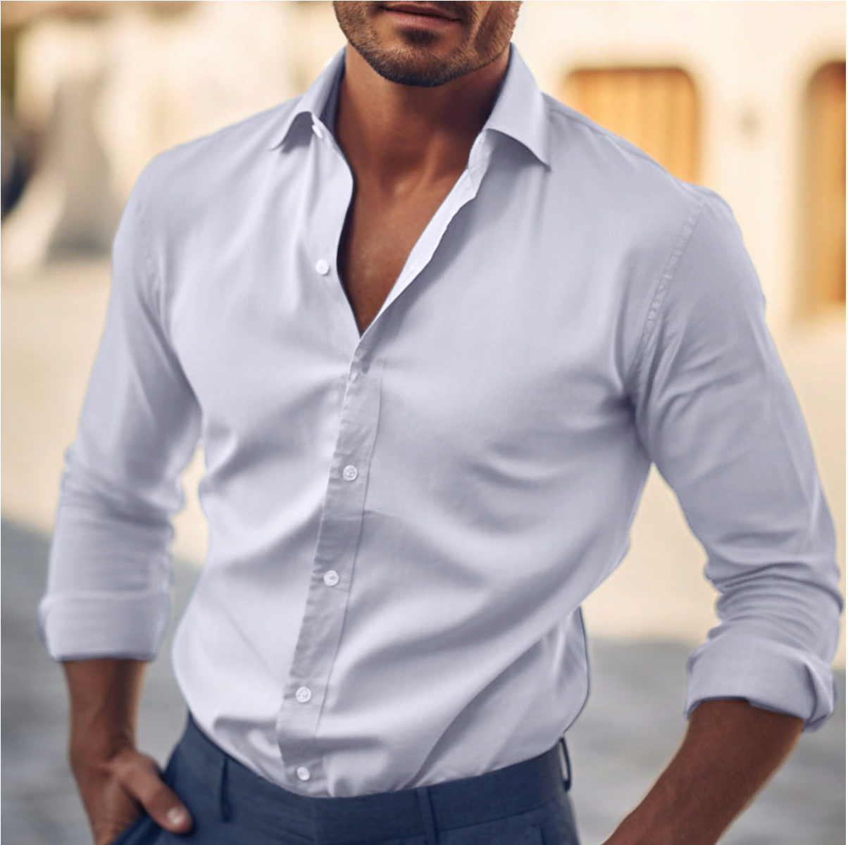 Men's Dress Shirt Cotton