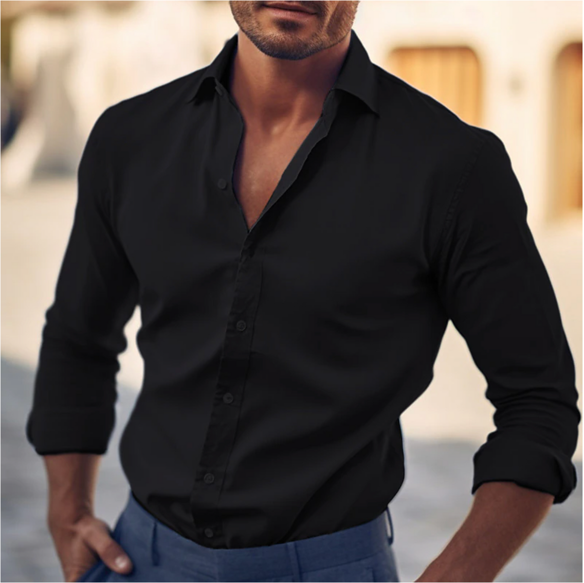 Men's Dress Shirt Cotton