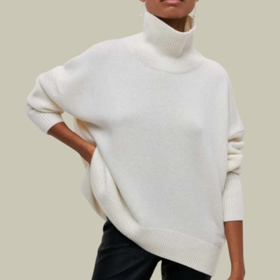 Cozy Women's Large Turtleneck Winter Sweater