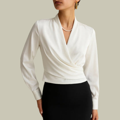 Mia | Ladies Chic V-Neck Wrap Top