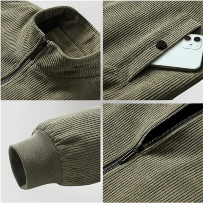 Fuzzy Sherpa Lined Corduroy Coat
