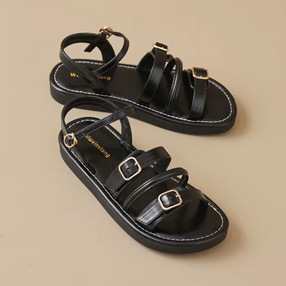 Genuine Leather Flat Sandals