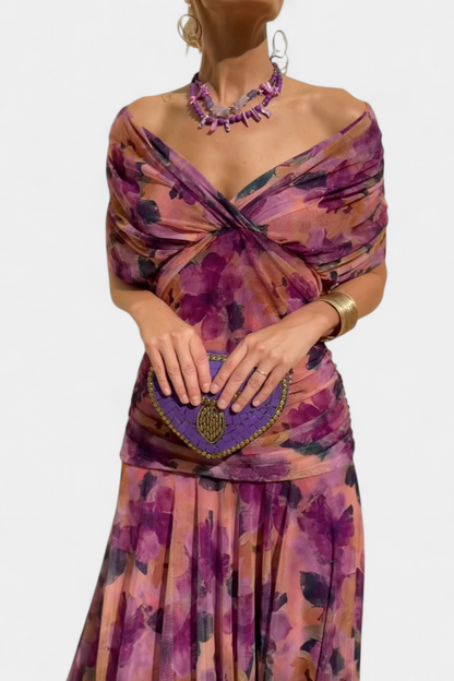 Chic Womens Cold Shoulder Formal Gown