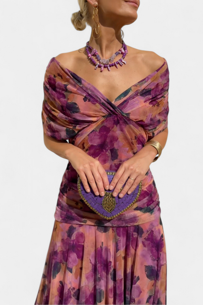 Chic Womens Cold Shoulder Formal Gown
