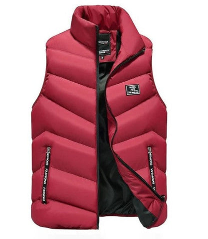 Warm Men's Quilted Puffer Vest Jacket