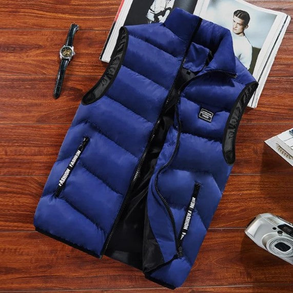 Warm Men's Quilted Puffer Vest Jacket