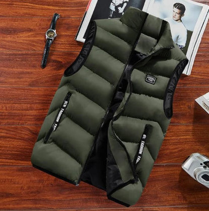 Warm Men's Quilted Puffer Vest Jacket