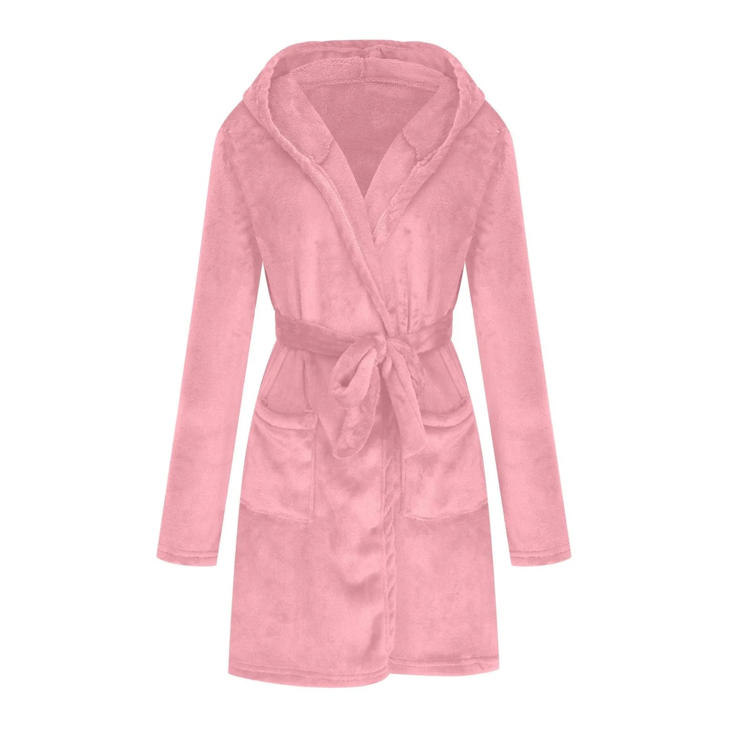 Women's Plush Hooded Robe