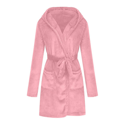 Women's Plush Hooded Robe