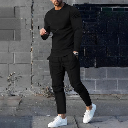 Relaxed Fit Men's 2 Piece Suit Set - VibreMode