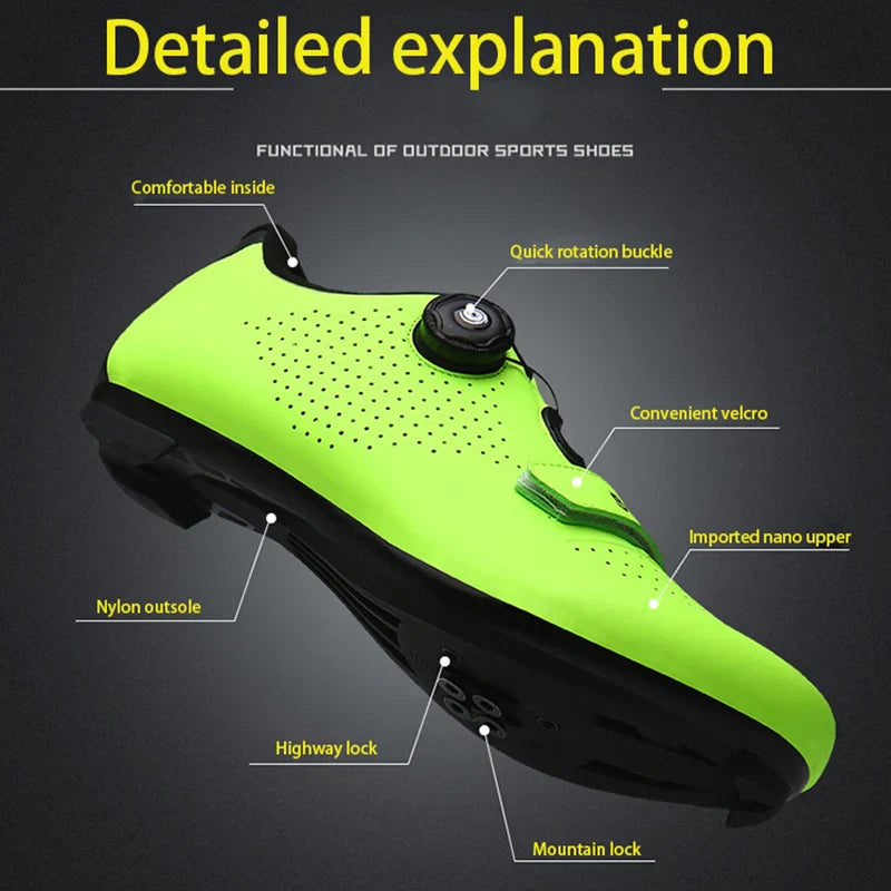 Comfortable Cycling Bike Shoes Clipless Breathable Road Sneakers