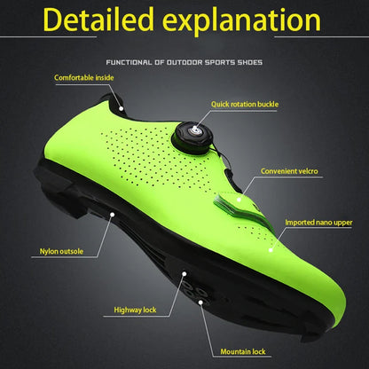 Comfortable Cycling Bike Shoes Clipless Breathable Road Sneakers