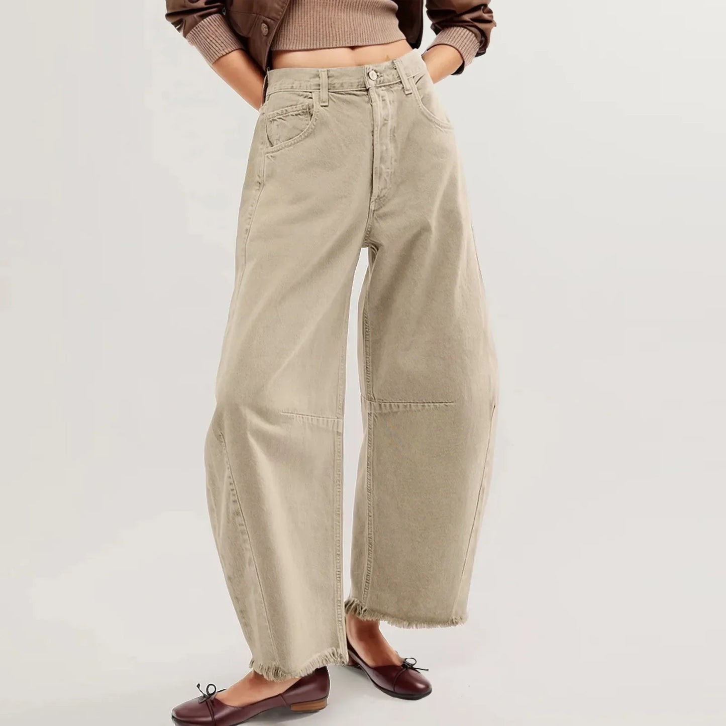 Women's High-Rise Distressed Jeans