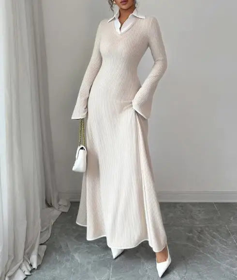 Bohemian Long Sleeve Knit Dress