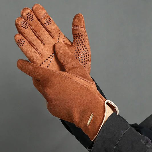 Marzella Women's Faux Suede Work Gloves - VibreMode