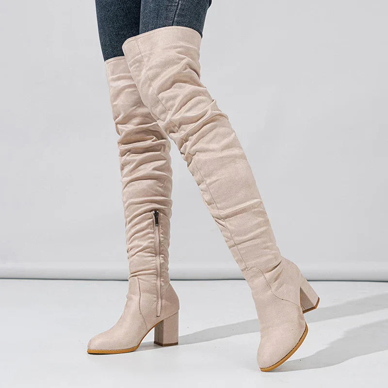 Trendy Women's High Knee High Boots - VibreMode