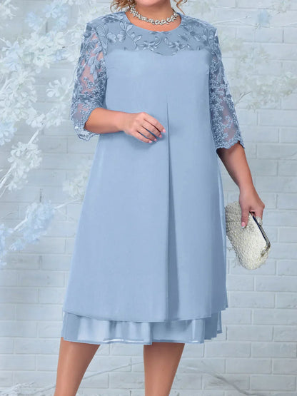 Elegant Plus Size Embroidered Formal Dress