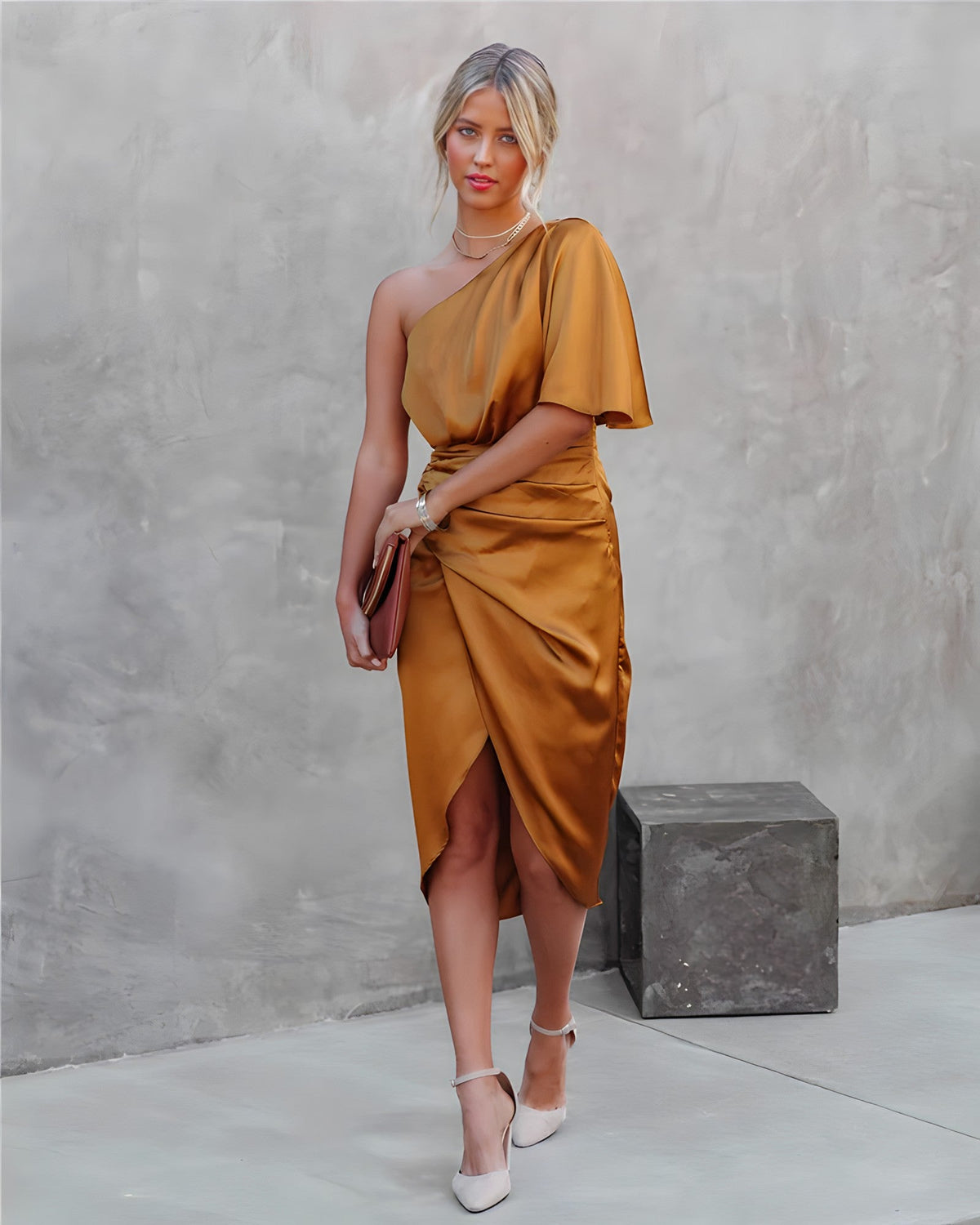 Chic Asymmetrical Evening Gown