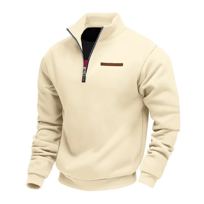 Men's Quarter Zip Sweatshirt Stand Collar