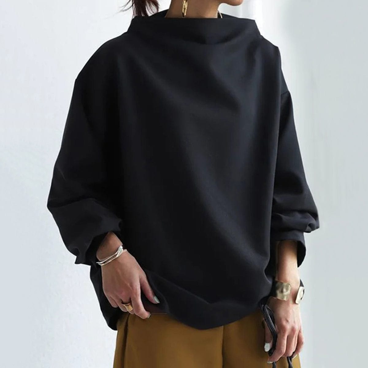 Elegant Ladies Crew Neck Long Top