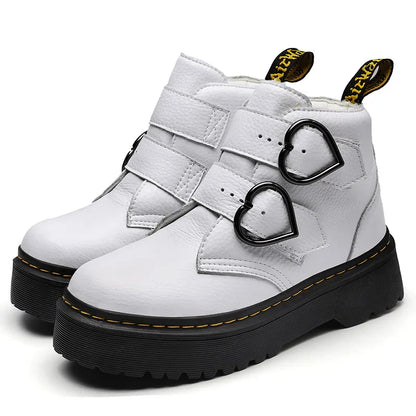 Women's Leather Platform Shoes