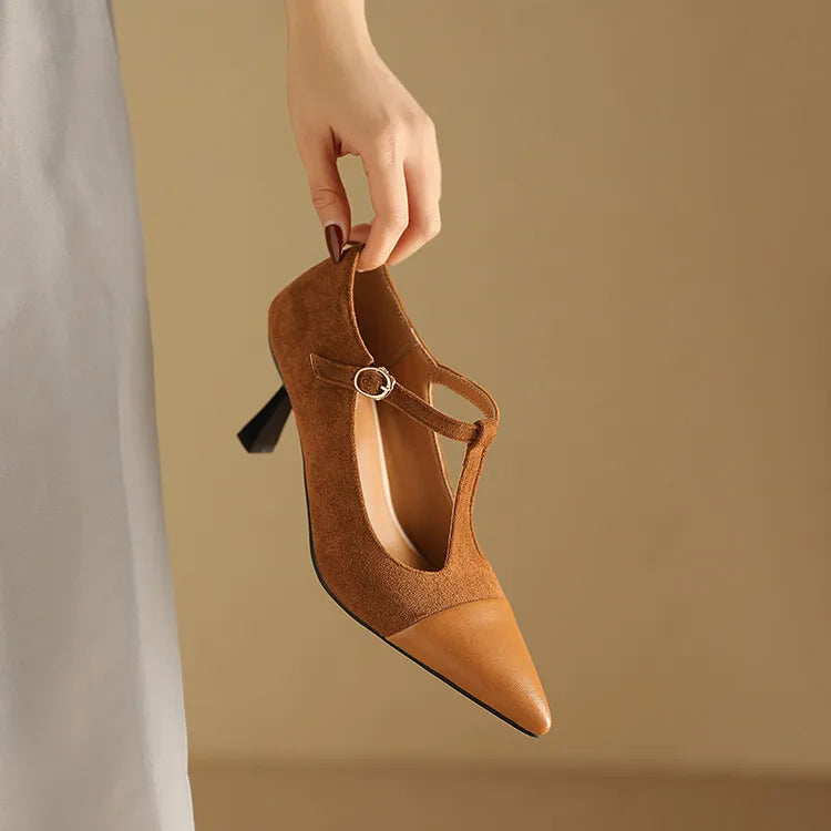 Elegant High Heel Leather Shoes