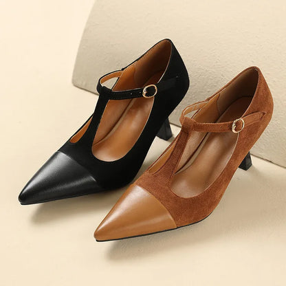 Elegant High Heel Leather Shoes
