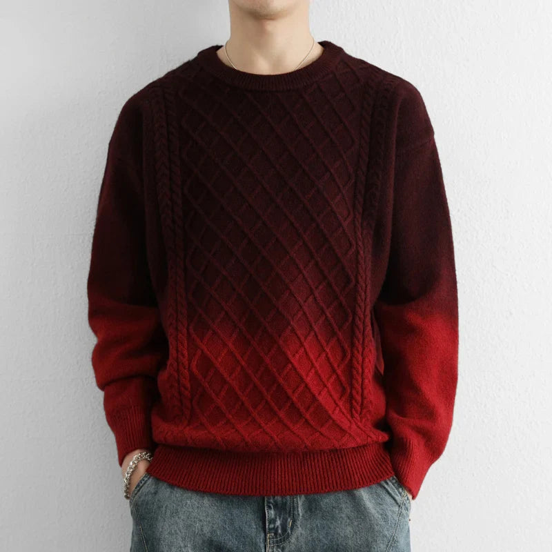 Colorful Ombre Knitted Sweater