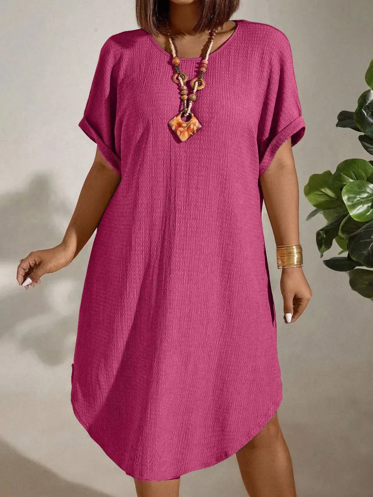 Casual Loose Fit Women's Day Dress