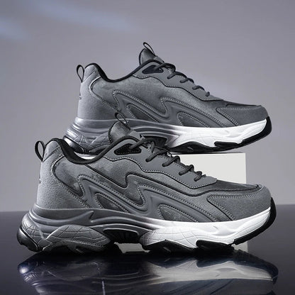 Authentic Black Leather Sneakers