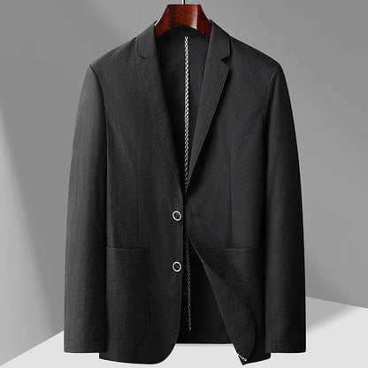Mens Linen Blazer Marino Meadow