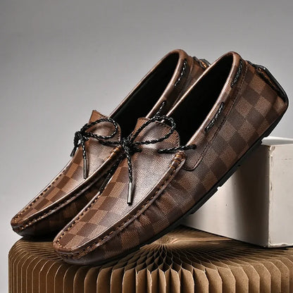 Classic Real Leather Slip On Shoes - VibreMode
