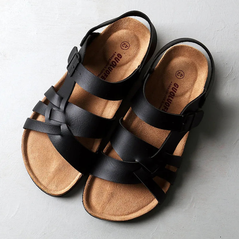 Orthopedic Sandals Leather Anatomic Comfort Unisex - VibreMode