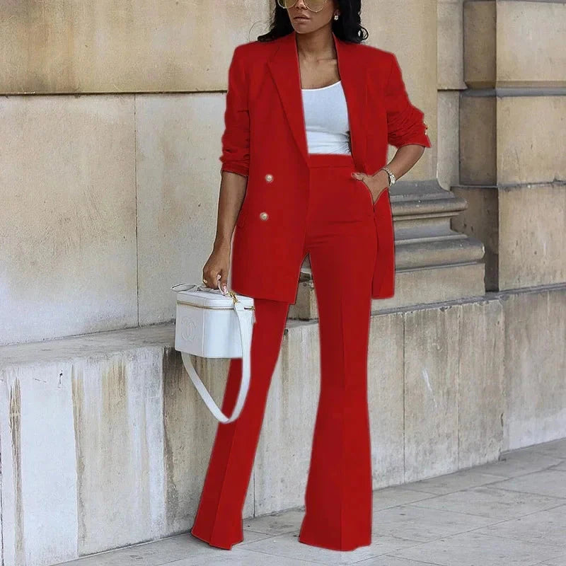Lauren | Chic Formal Suit Set with Tailored Long Blazer for Women Caliboot