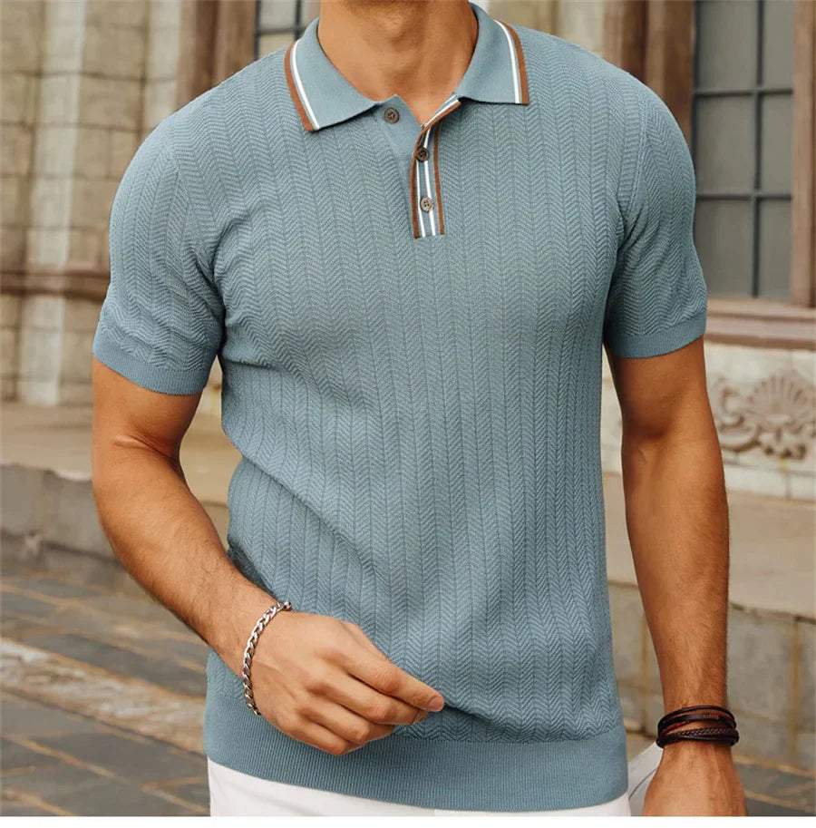 Classic Casual Button Polo Shirt